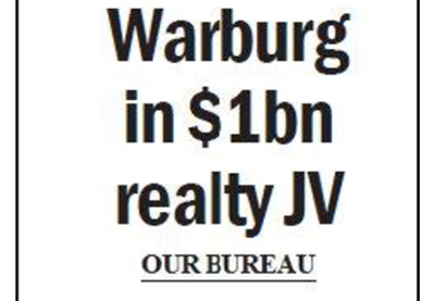 Warburg in $1n bn Realty JV